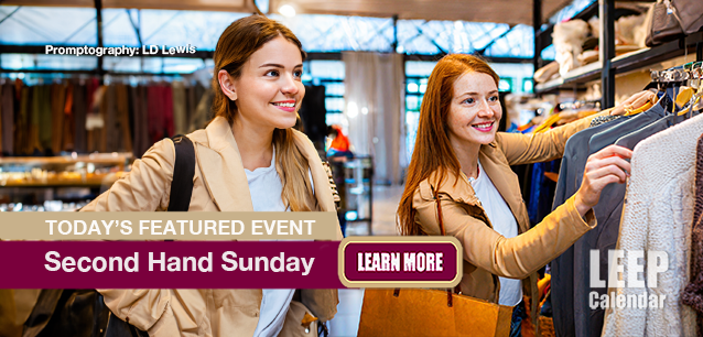 No Image found . This Image is about the event Second Hand Sunday: November 30. Click on the event name to see the event detail.