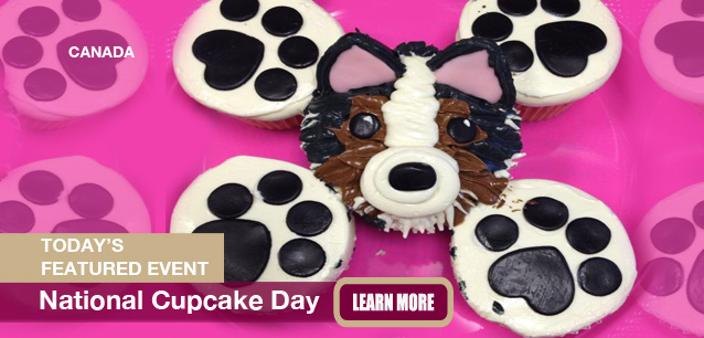 No Image found . This Image is about the event Cupcake Day, Ntl. (CA): February 24. Click on the event name to see the event detail.