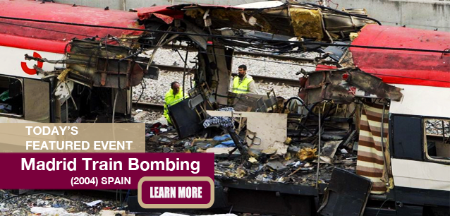 No Image found . This Image is about the event Madrid Train Bombing (ES)(2004): March 11. Click on the event name to see the event detail.