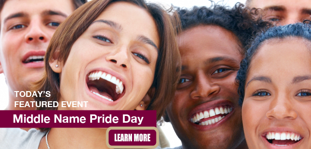 No Image found . This Image is about the event Middle Name Pride Day: March 7. Click on the event name to see the event detail.