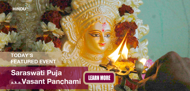 No Image found . This Image is about the event Saraswati Puja (H): February 2. Click on the event name to see the event detail.