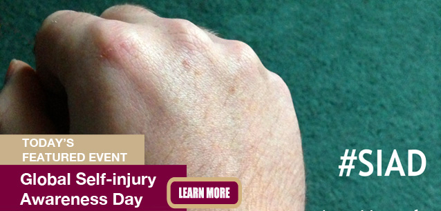 No Image found . This Image is about the event Self-Injury Awareness Day, Global.: March 1. Click on the event name to see the event detail.