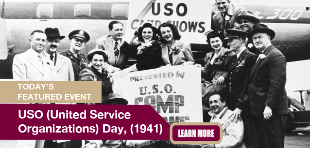 No Image found . This Image is about the event USO Day, (1941): February 4. Click on the event name to see the event detail.