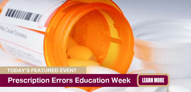 No Image found . This Image is about the event Prescription Errors Education Week: October 24 - 31. Click on the event name to see the event detail.