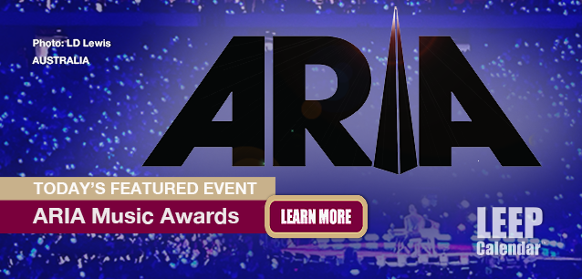 No Image found . This Image is about the event ARIA Music Awards (AU): November 19 (est). Click on the event name to see the event detail.