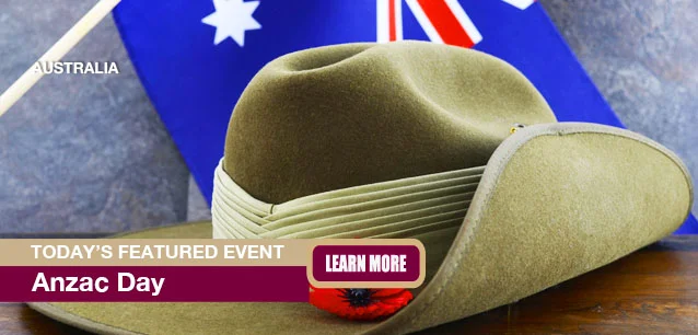 No Image found . This Image is about the event ANZAC Day (AU)(1915): April 25. Click on the event name to see the event detail.