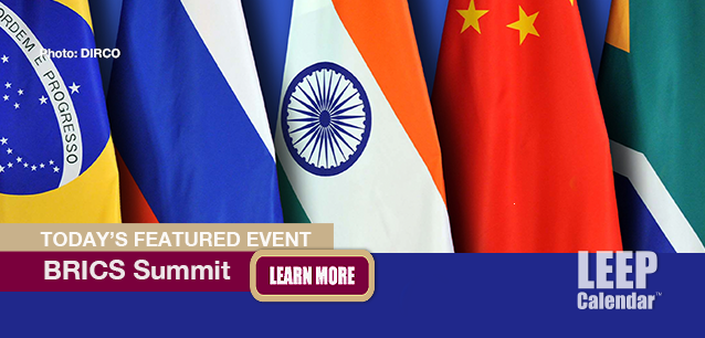 No Image found . This Image is about the event BRICS Summit (BR): October 21-23 (est). Click on the event name to see the event detail.