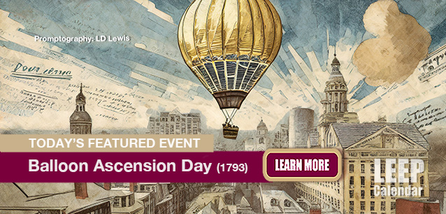 No Image found . This Image is about the event Balloon Ascension Day (1793): January 9. Click on the event name to see the event detail.