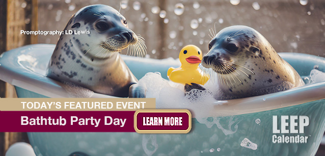 No Image found . This Image is about the event Bathtub Party Day: December 5. Click on the event name to see the event detail.