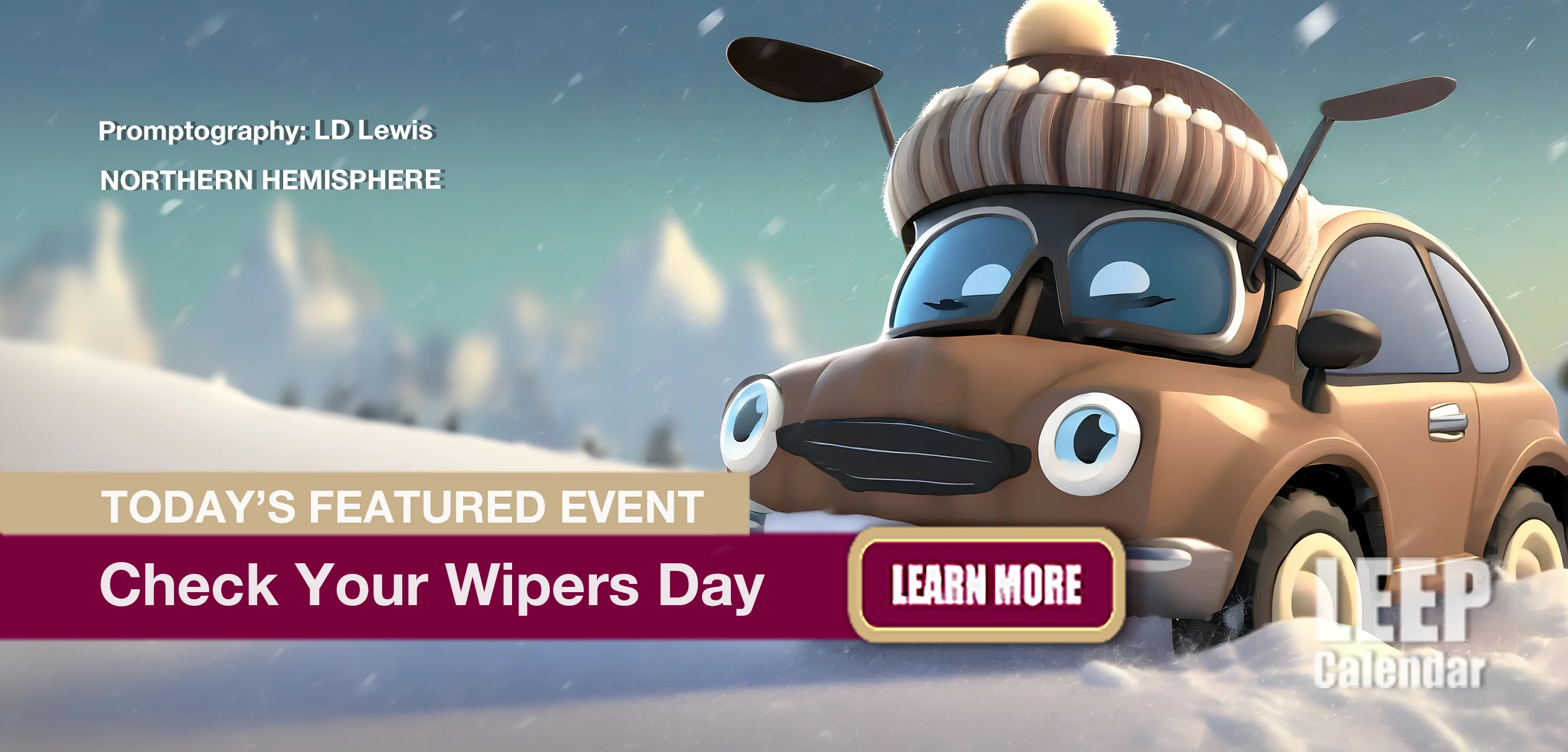 No Image found . This Image is about the event Check Your Wipers Day, Northern Hemisphere: November 16. Click on the event name to see the event detail.