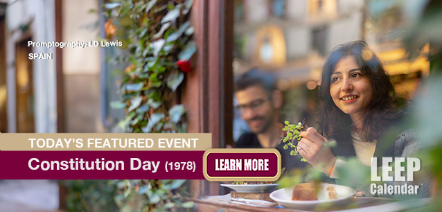 No Image found . This Image is about the event Constitution Day, (ES)(1978): December 6. Click on the event name to see the event detail.