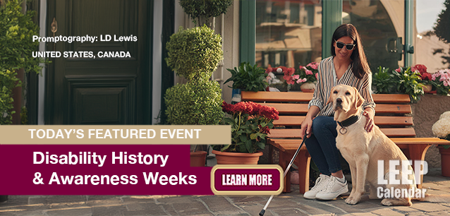 No Image found . This Image is about the event Disability History and Awareness Week (US/CA): October 1-14. Click on the event name to see the event detail.
