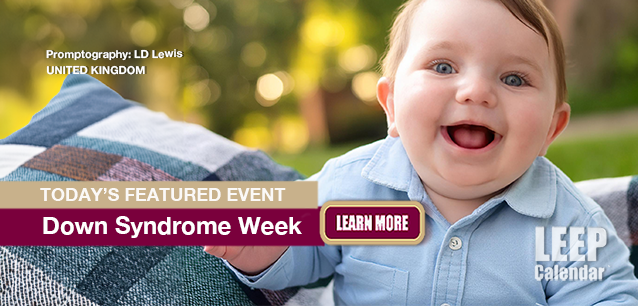 No Image found . This Image is about the event Down Syndrome Week (UK): March 17-23. Click on the event name to see the event detail.