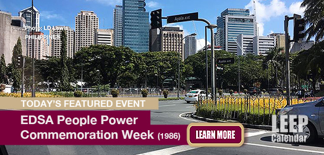 No Image found . This Image is about the event EDSA People Power Commemoration Week (PH)(1986): February 19-25. Click on the event name to see the event detail.