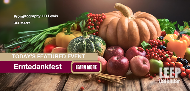 No Image found . This Image is about the event Erntedankfest (DE): October 5. Click on the event name to see the event detail.