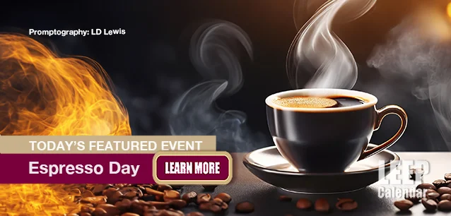 No Image found . This Image is about the event Espresso Day: November 23. Click on the event name to see the event detail.