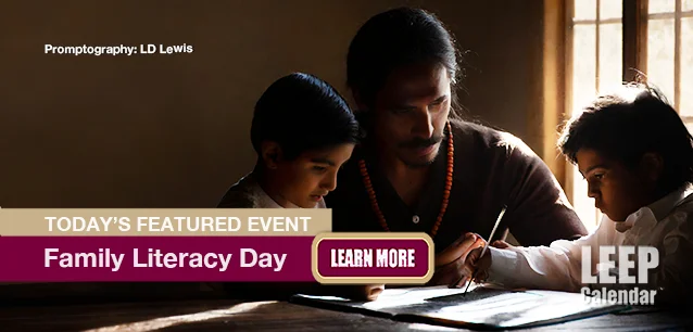 No Image found . This Image is about the event Family Literacy Day: November 1. Click on the event name to see the event detail.