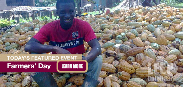 No Image found . This Image is about the event Farmers' Day, Ntl. (GH): December 5. Click on the event name to see the event detail.