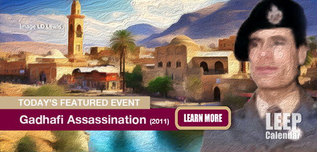 No Image found . This Image is about the event Gadhafi Assassination (2011): October 20. Click on the event name to see the event detail.