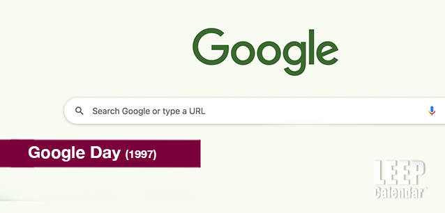 No Image found . This Image is about the event Google.com Day (1997): September 27. Click on the event name to see the event detail.