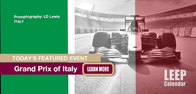 No Image found . This Image is about the event Grand Prix of Italy (IT): May 16-18. Click on the event name to see the event detail.