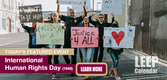 No Image found . This Image is about the event Human Rights Day, Intl. (1948): December 10. Click on the event name to see the event detail.