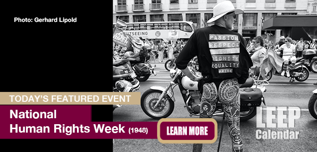 No Image found . This Image is about the event Human Rights Week, Ntl. (1948): December 10-17. Click on the event name to see the event detail.