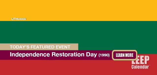 No Image found . This Image is about the event Independence Restoration Day (LT)(1990): March 11. Click on the event name to see the event detail.