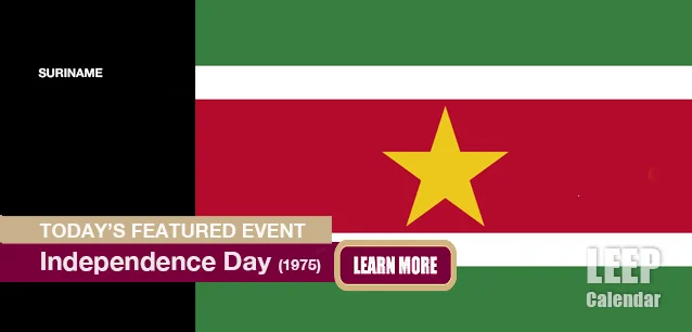 No Image found . This Image is about the event Independence Day, (SR)(1975): November 25. Click on the event name to see the event detail.