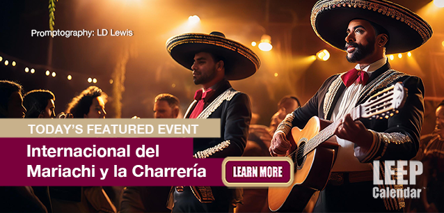 No Image found . This Image is about the event Mariachi y la Charrería, Intl. de (MX-JA): August 27 - September 7. Click on the event name to see the event detail.