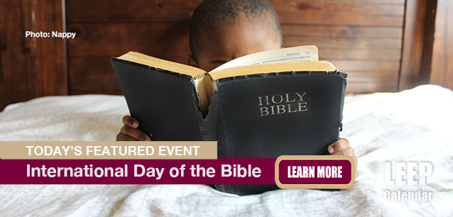 No Image found . This Image is about the event Bible, Intl. Day of: November 23. Click on the event name to see the event detail.