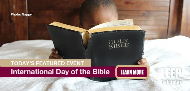 No Image found . This Image is about the event Bible, Intl. Day of: November 24. Click on the event name to see the event detail.