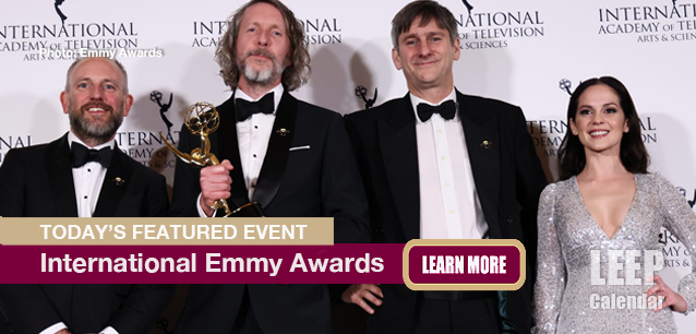 No Image found . This Image is about the event Emmy Awards, Intl.: November 24 (est). Click on the event name to see the event detail.