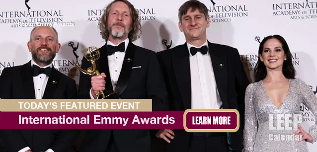 No Image found . This Image is about the event Emmy Awards, Intl.: November 25 (est). Click on the event name to see the event detail.