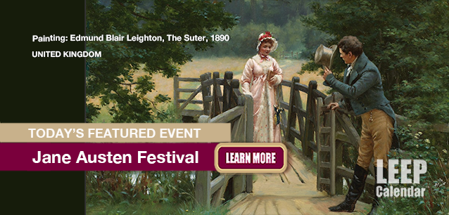 No Image found . This Image is about the event Jane Austen Festival (UK): September 12-21 (est). Click on the event name to see the event detail.