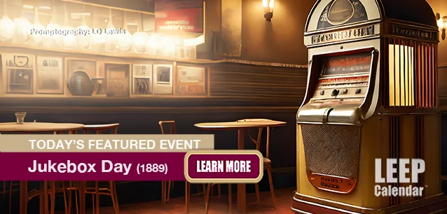 No Image found . This Image is about the event Jukebox Day (1889): November 27. Click on the event name to see the event detail.