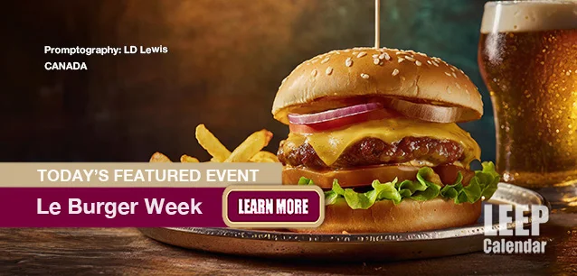 No Image found . This Image is about the event Le Burger Week (CA): September 1-14. Click on the event name to see the event detail.