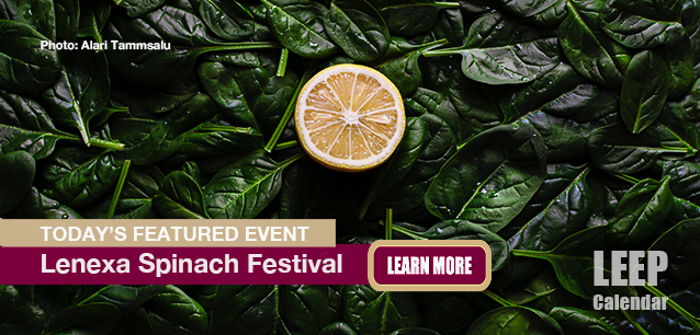 No Image found . This Image is about the event Spinach Festival, Lenexa (US-KS): September 6 (est). Click on the event name to see the event detail.