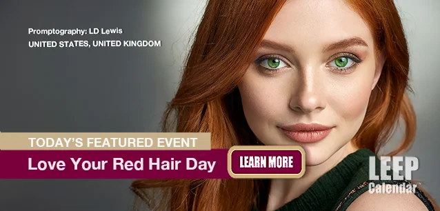 No Image found . This Image is about the event Love Your Red Hair (US) and Ginger Hair Day (UK): November 5. Click on the event name to see the event detail.