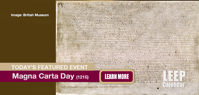 No Image found . This Image is about the event Magna Carta Day (1215): June 15. Click on the event name to see the event detail.