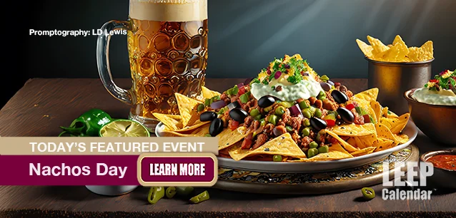 No Image found . This Image is about the event Nachos Day: November 6. Click on the event name to see the event detail.