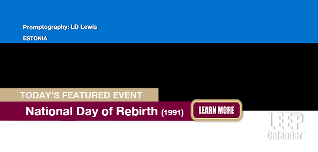 No Image found . This Image is about the event National Day of Rebirth, (EE)(1991): November 16. Click on the event name to see the event detail.