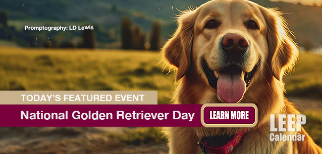 No Image found . This Image is about the event Golden Retriever Day, Ntl.: February 3. Click on the event name to see the event detail.