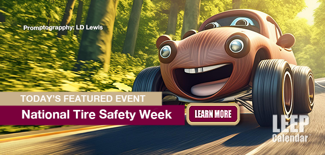 No Image found . This Image is about the event Tire Safety Week, Ntl.: June 24 - July 3. Click on the event name to see the event detail.