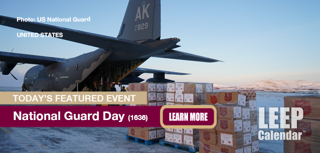 No Image found . This Image is about the event National Guard Day (US)(1636): December 13. Click on the event name to see the event detail.