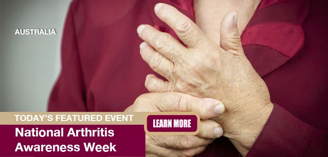No Image found . This Image is about the event Rheumatoid Arthritis Awareness Week, (AU): June 17-23. Click on the event name to see the event detail.