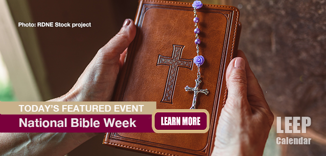 No Image found . This Image is about the event Bible Week, Ntl: November 23-29. Click on the event name to see the event detail.