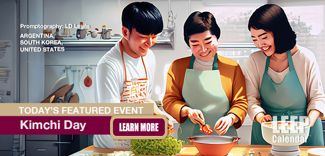 No Image found . This Image is about the event Kimchi Day, National: November 22. Click on the event name to see the event detail.