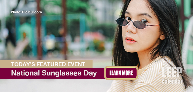 No Image found . This Image is about the event Sunglasses Day, Ntl.: June 27. Click on the event name to see the event detail.