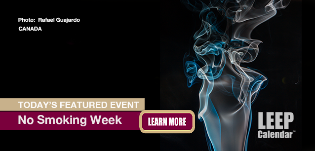 No Image found . This Image is about the event Non-Smoking Week, Ntl. (CA): January 19-25. Click on the event name to see the event detail.